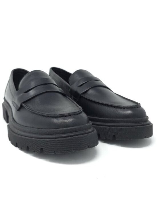 New Steve Madden Akkron Black Leather Loafers Men’s 7.5M main image 6